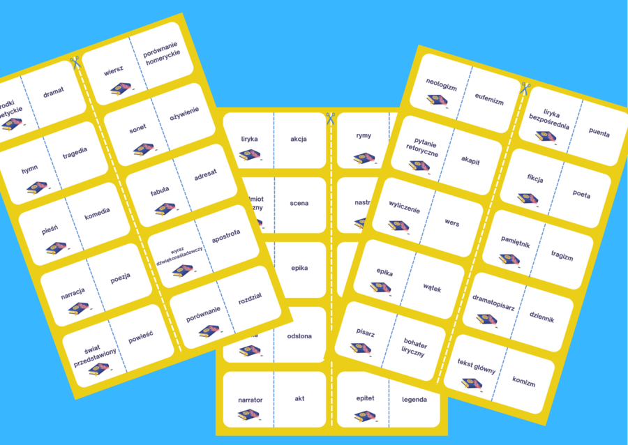 Domino - rodzaje i gatunki literackie - kl.7-8 – powtórzenie