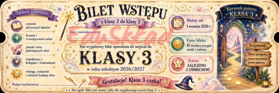 🎟️ Bilety wstępu do następnej klasy