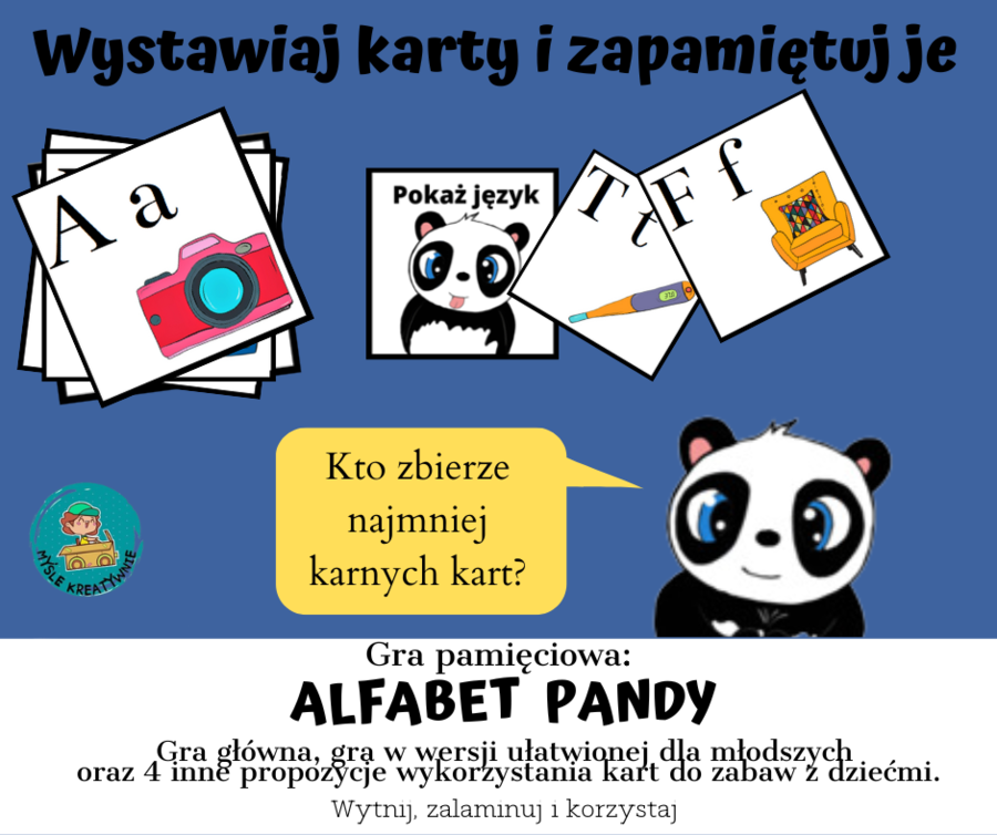 GRA PAMIĘCIOWA ALFABET PANDY