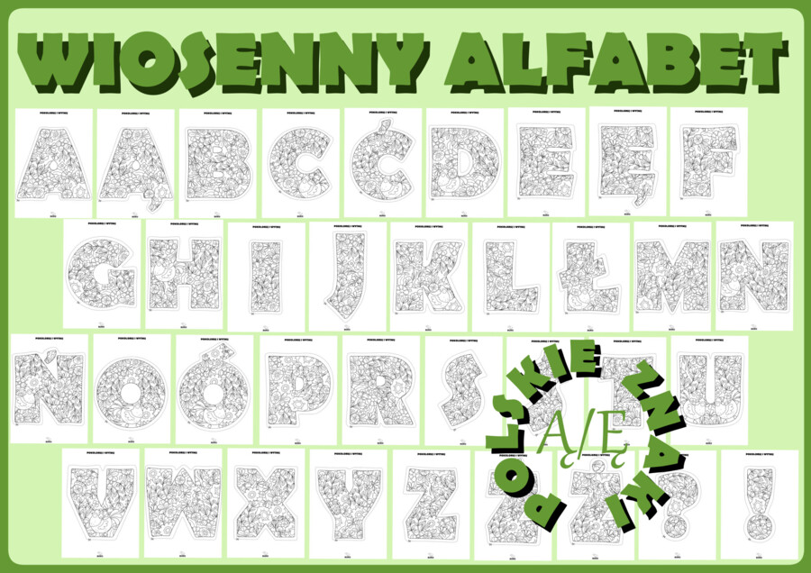 WIOSENNY ALFABET - ułóż słowa jakich potrzebujesz