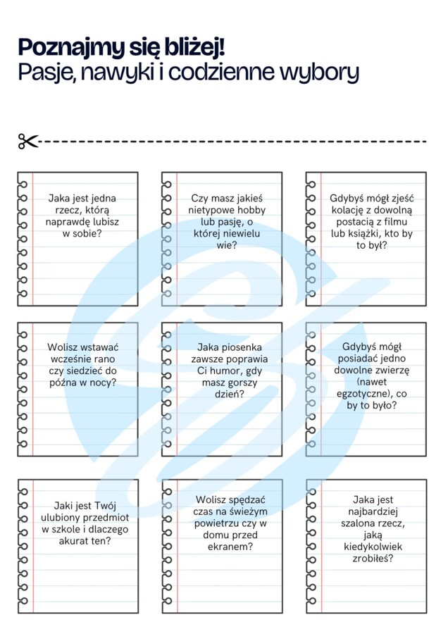 108 Kart Konwersacyjnych na Godzinę Wychowawczą – Integracja, Relacje i Emocje (Klasy 4–8) [PDF]