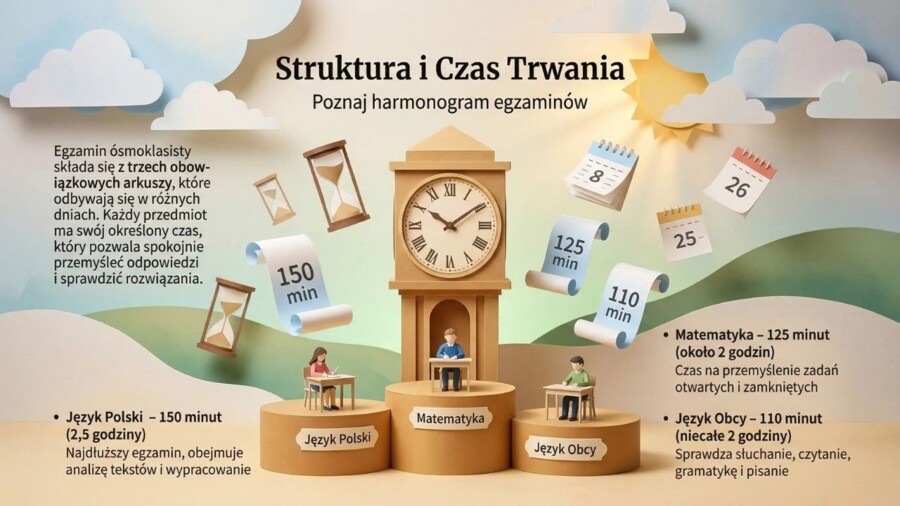 Egzamin Ósmoklasisty - przewodnik dla ucznia (gazetka/prezentacja)