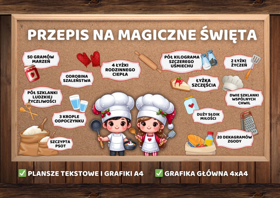 PRZEPIS NA MAGICZNE/UDANE ŚWIĘTA - Gazetka szkolna/przedszkolna