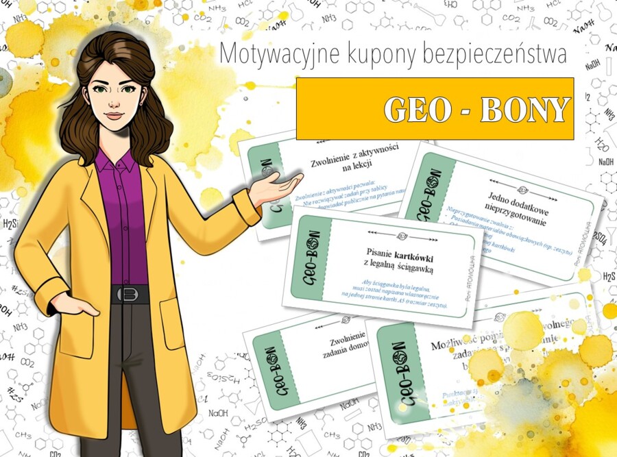 Klasa 5/Klasa 6/Klasa 7/Klasa 8. Geografia – GEO-BONY. Motywacyjne kupony bezpieczeństwa.