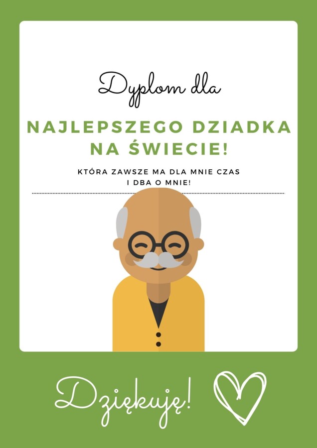 DZIEŃ BABCI I DZIADKA PODARUNKI/PODZIĘKOWANIA DYPLOM I KALENADRZ