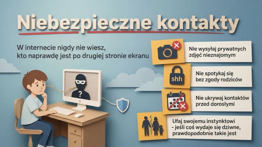 Dzień Bezpiecznego Internetu – gazetka szkolna / prezentacja (18 plansz)