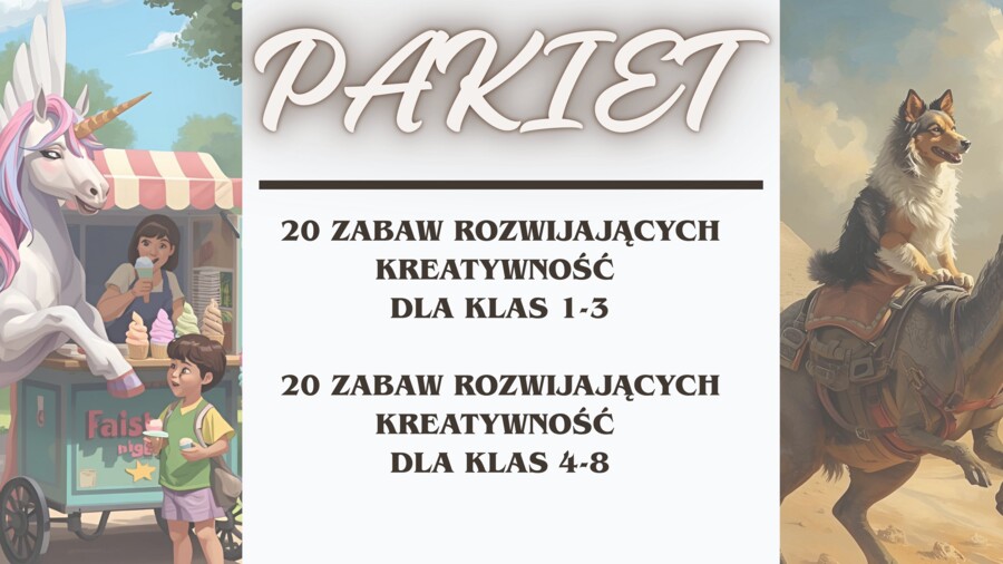 PAKIET Zabaw rozwijających kreatywność dla szkoły podstawowej