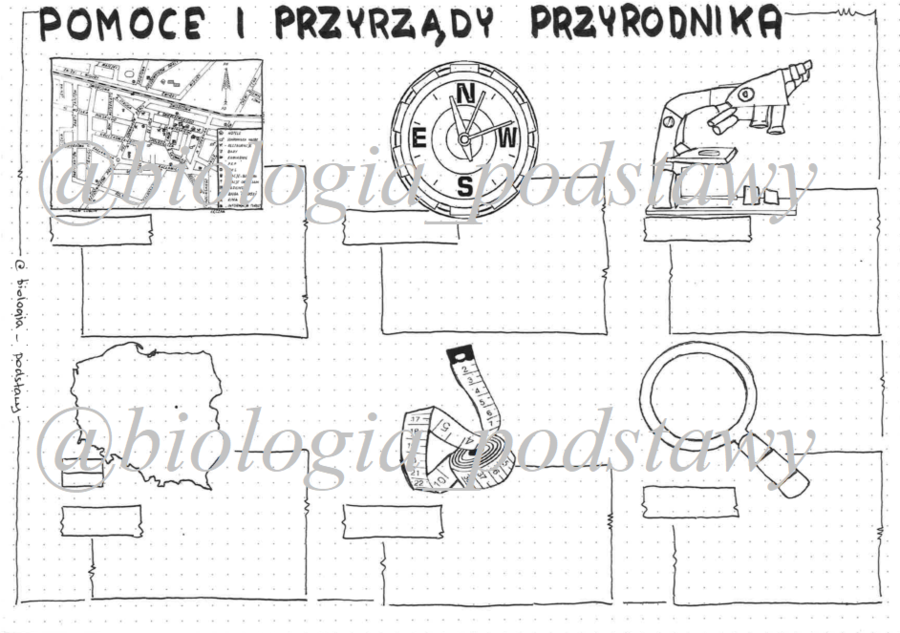Klasa 4 - Pomoce i przyrządy przyrodnika - KP