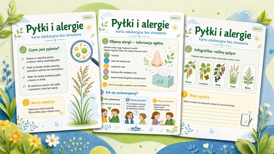 Pyłki i alergie — karta edukacyjna bez straszenia