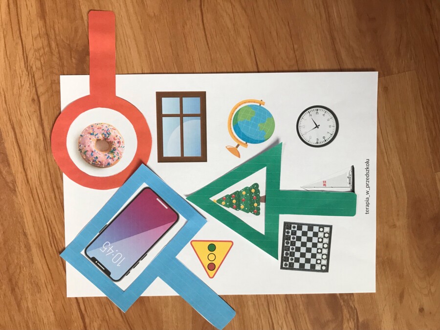 Na tropie kształtów #percepcjawzrokowa #naukakształtów #koło#trójkąt#kwadrat#prostokąt