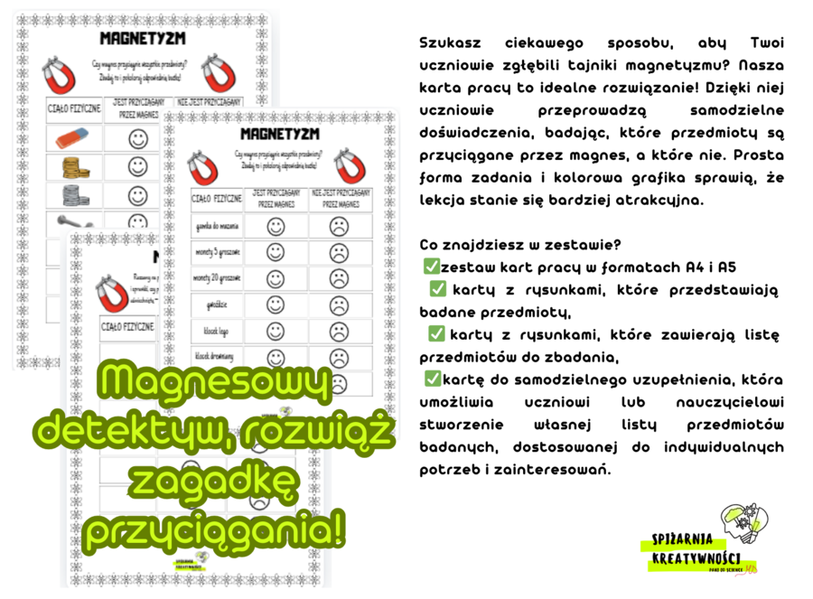 Magnesowy detektyw, rozwiąż zagadkę przyciągania! (magnetyzm/fizyka)
