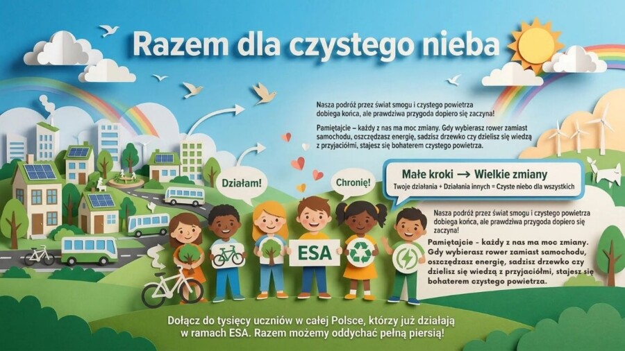 Edukacyjna Sieć Antysmogowa (ESA) – NASK, Czyste powietrze (gazetka szkolna / prezentacja)