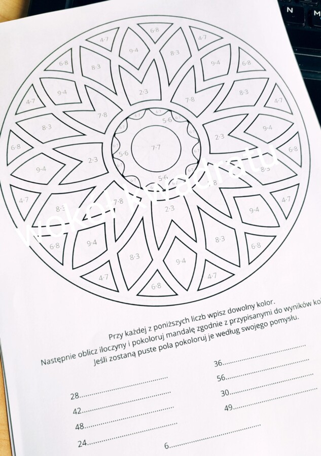 Światowy Dzień Tabliczki Mnożenia - mandale