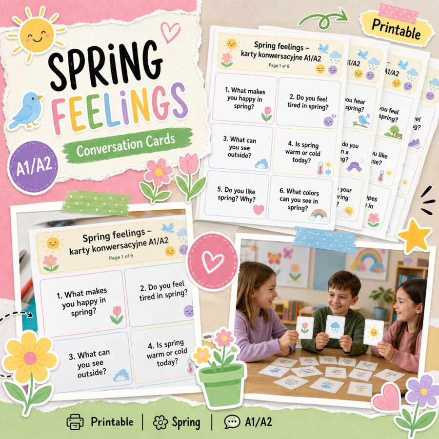 Spring feelings — karty konwersacyjne A1/A2
