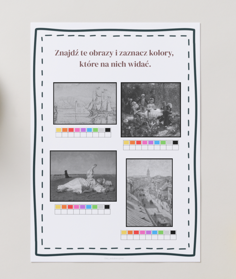 Aktywne zwiedzanie muzeum – karty pracy do Muzeum Narodowego w Warszawie