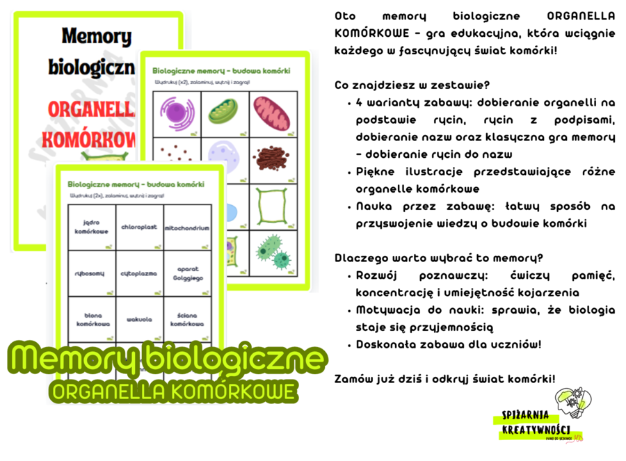 Memory biologiczne ORGANELLA KOMÓRKOWE (biologia/zajęcia rozwijające)