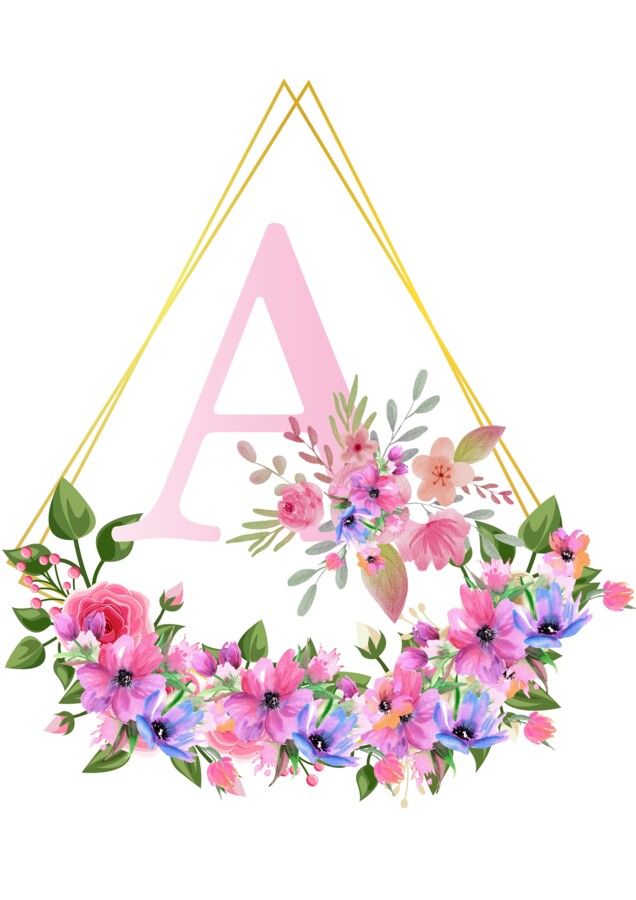 🌸 Wiosenny Alfabet do Druku – Kwiatowy Zestaw Liter 🌿✨