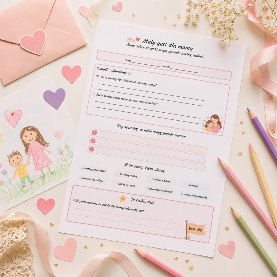 Mały gest dla mamy – karta wychowawcza