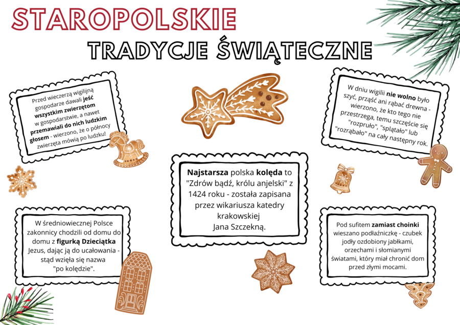 Staropolskie tradycje świąteczne- gazetka/ozdoba Boże Narodzenie