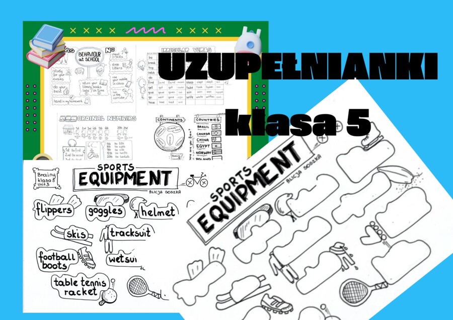 UZUPEŁNIANKI - Notatki wizualne dla klasy 5 SP z angielskiego Alicja Soszka