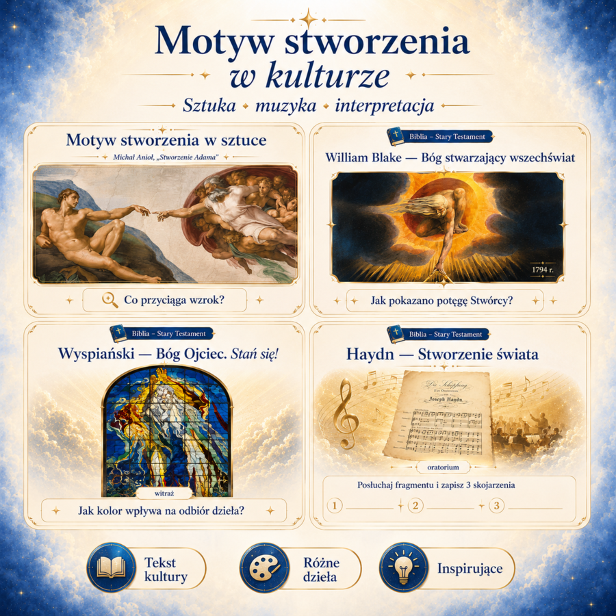 Prezentacja na lekcję. Stworzenie świata i człowieka.