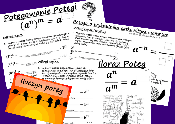 Odkrywanie praw działań na potęgach. Nauczanie przez odkrywanie - Potęgi klasa 7-8