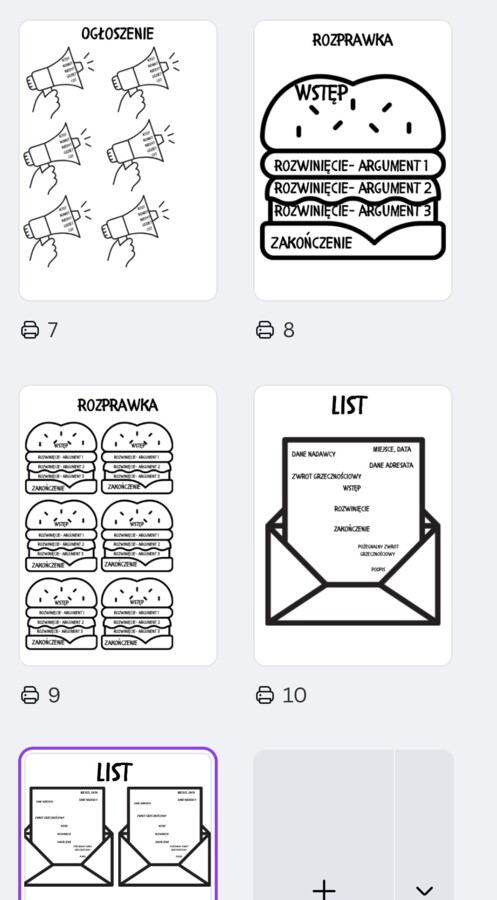 Schematy prac pisemnych
