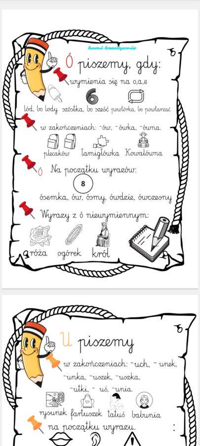 Zasady ortograficzne- wklejka i a4