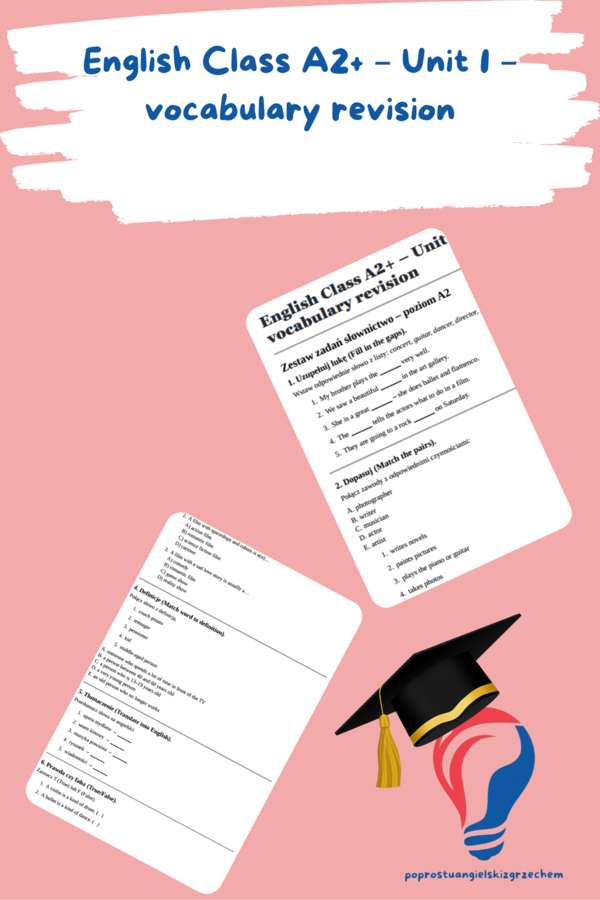 English Class A2+ – Unit 1 – vocabulary revision