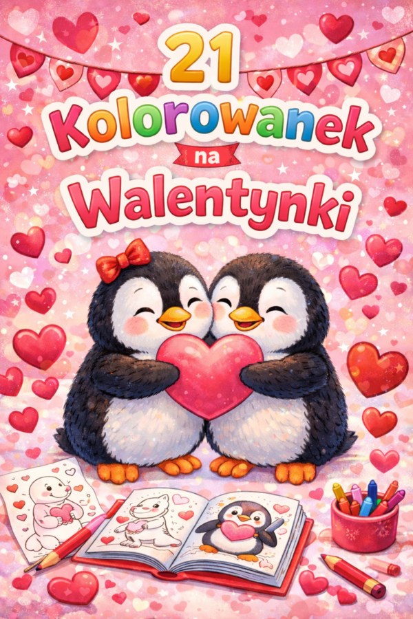 Walentynki kolorowanki21 stron