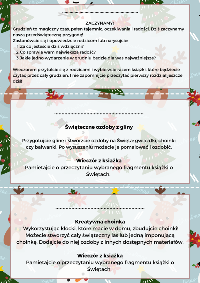 Kalendarz adwentowy. 30 zadań do druku dla dzieci (i rodziców)