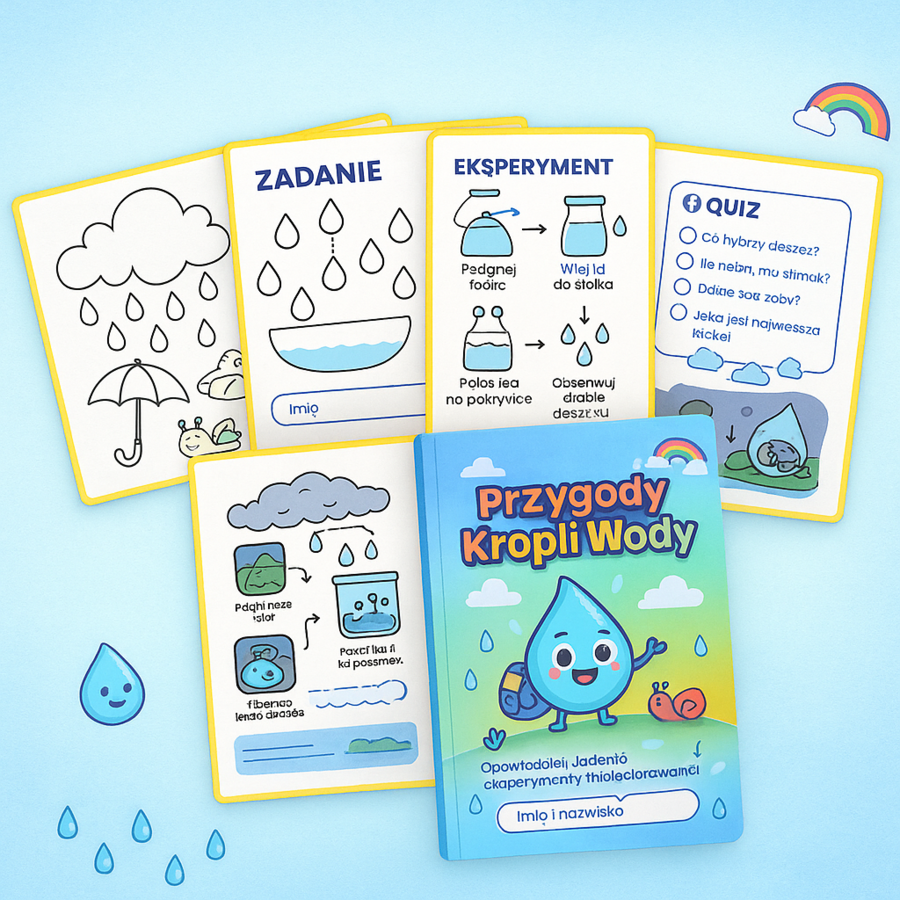 Książka edukacyjna dla dzieci „Przygody Kropli Wody”