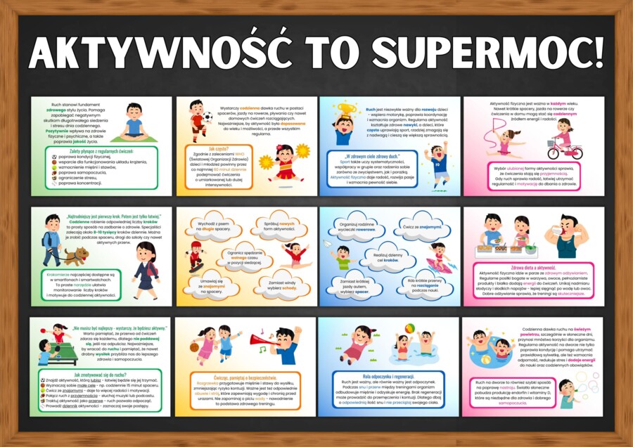 AKTYWNOŚĆ TO SUPERMOC! - materiał edukacyjny promujący zdrowy styl życia