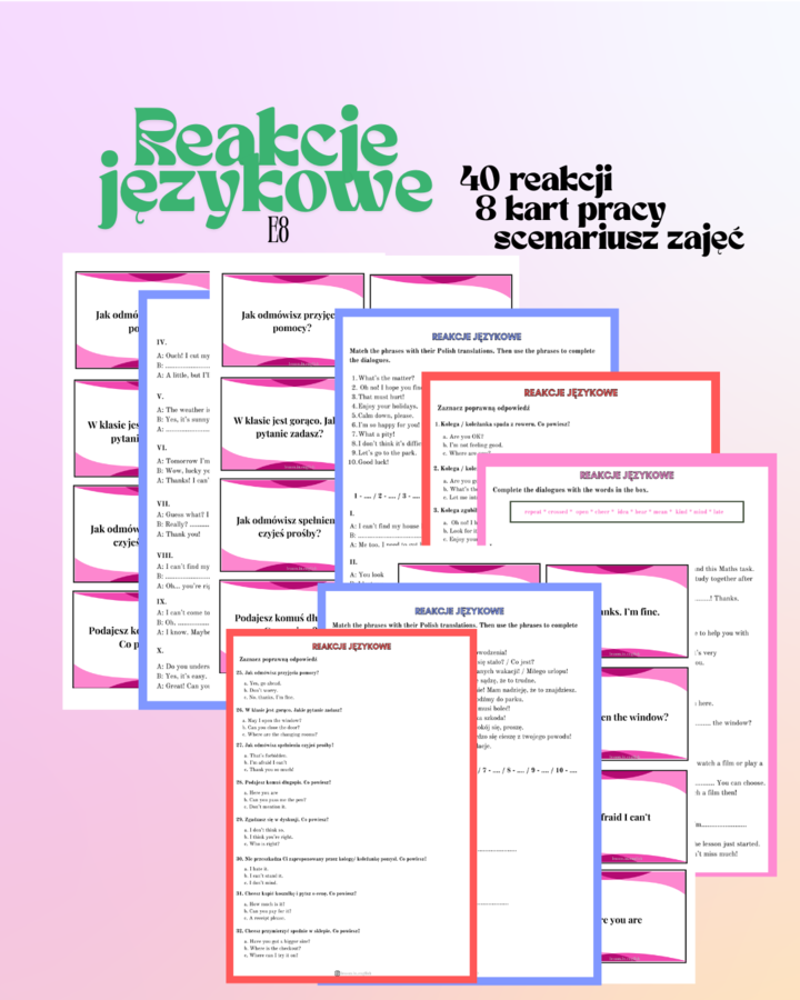 Reakcje językowe E8