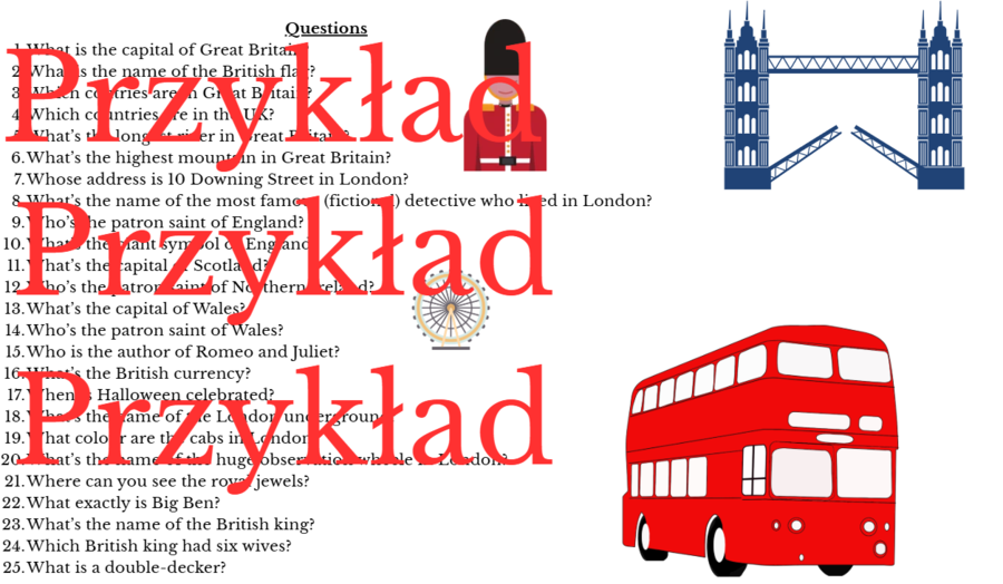 Quiz o Wielkiej Brytanii