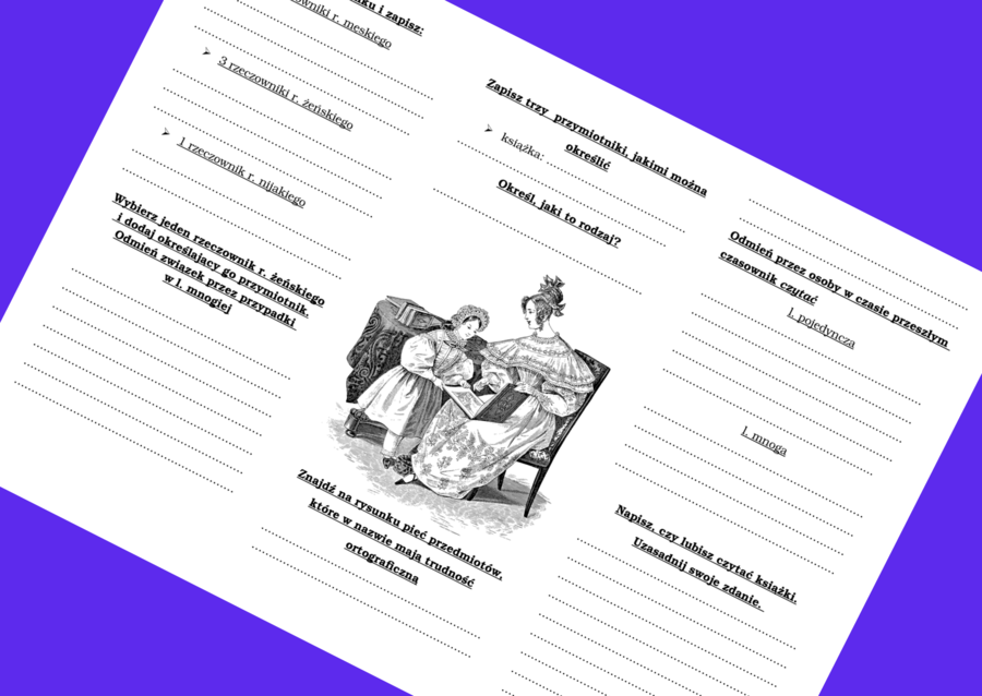 Lubię czytać książki! ćwiczenia - gramatyka - ortografia