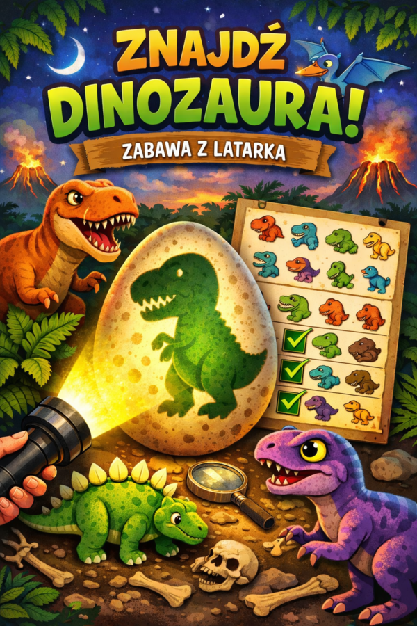 Dzień Dinozaura - zagadki z latarką