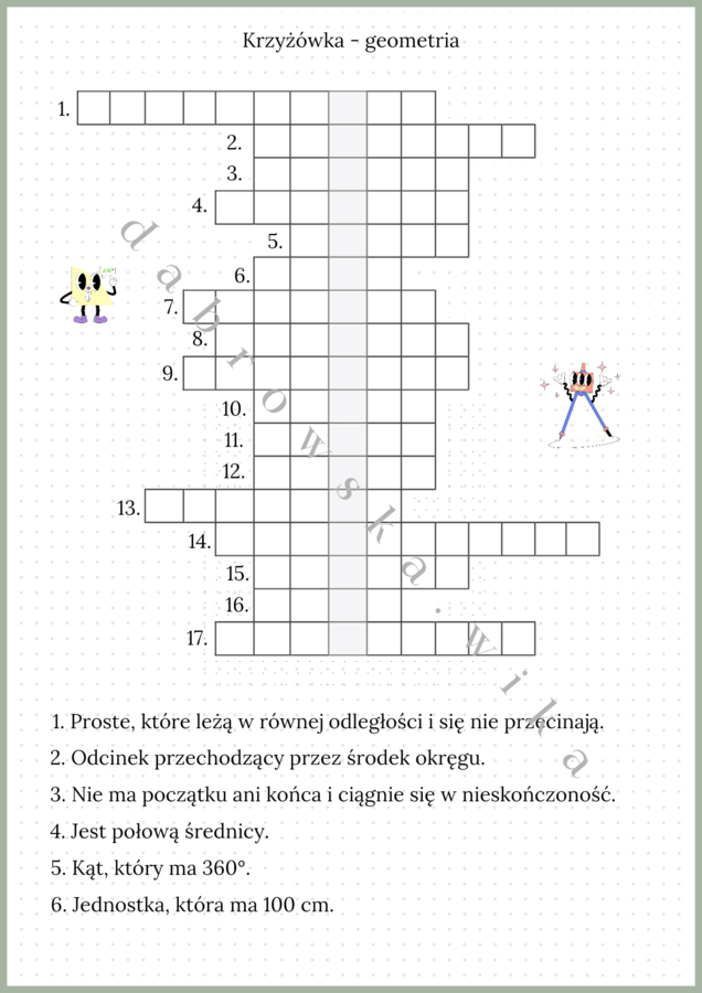 Krzyżówka - geometria