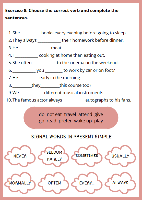 Present Simple worksheet