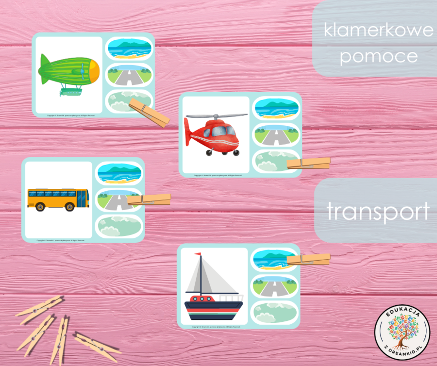 Klamerkowe pomoce - transport