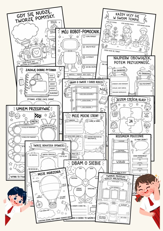 📣 60 KREATYWNYCH SKETCHNOTEK DLA KLAS 1–3 ✏️💛