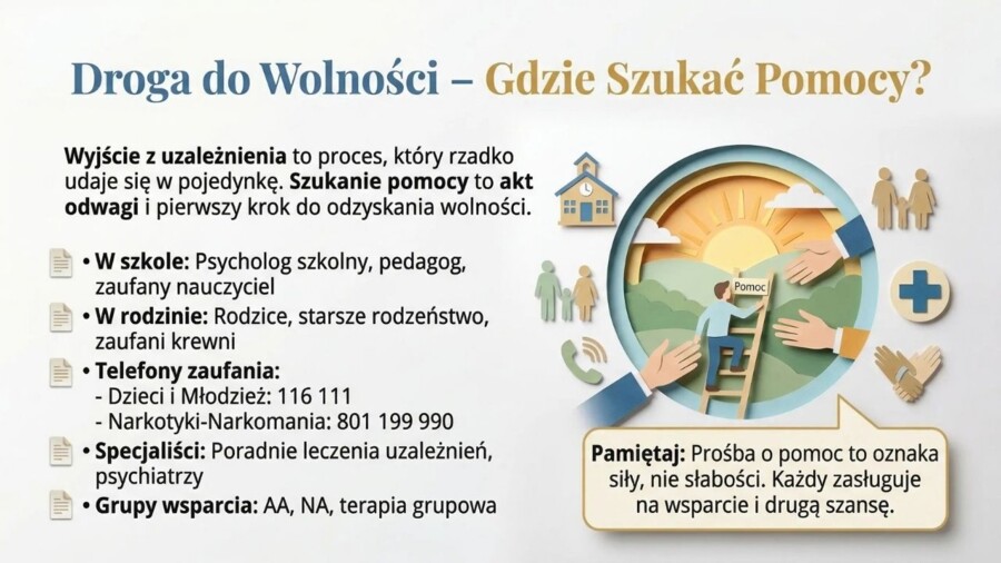 Uzależnienia - mechanizm. Jak powstaje nałóg i jak z niego wyjść (gazetka szkolna / prezentacja)