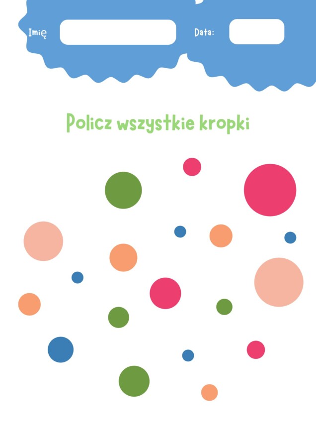 Karty pracy z okazji Dnia Kropki – 20 stron