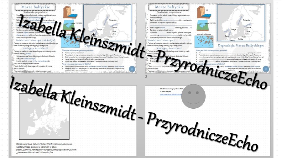 Minizestaw na temat „Morze Bałtyckie” – sketchnotka + karta pracy w power point + gratisowy link do prezentacji multimedialnej niekomercyjnej wykonanej w genial.ly do indywidualnego pobrania i użycia do celów niekomercyjnych. Geografia 7, „Środowisko prz