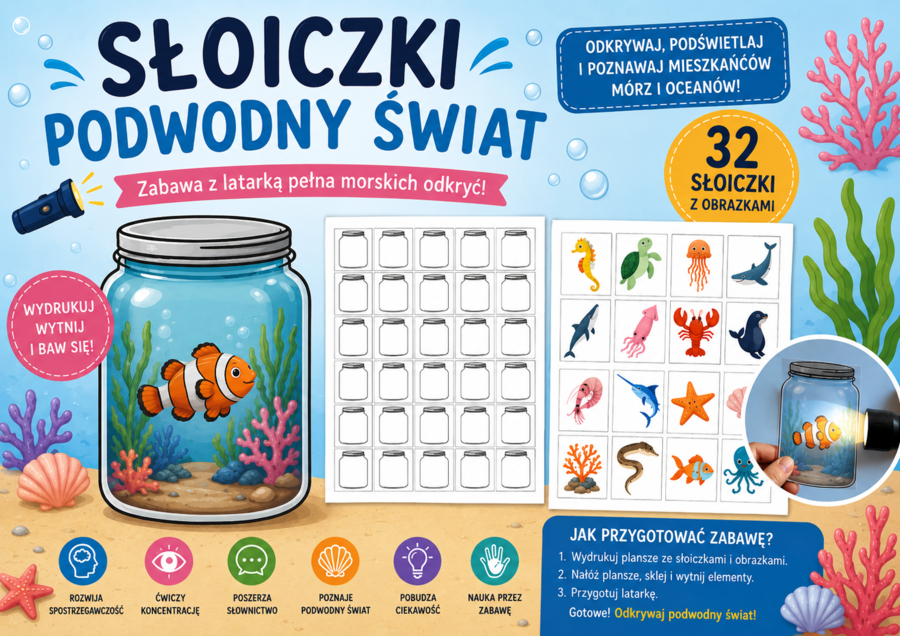 🌊 Słoiczki – Podwodny Świat 🐚
