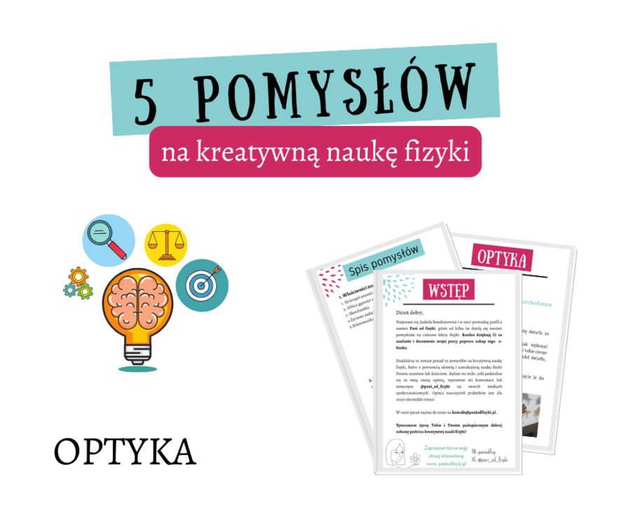 5 pomysłów na lekcje OPTYKA - Doświadczenia, Nowe technologie, Sketchnotki, Życiowe zadania, Gry i zabawy. 8 klasa.