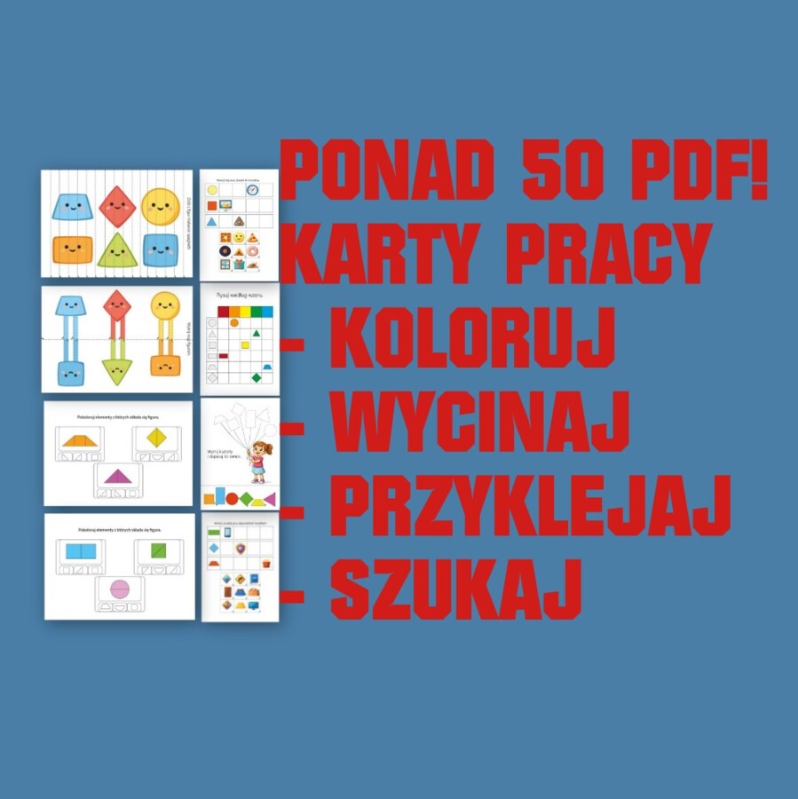 Karty Pracy – Kształty | Edukacja Przedszkolna | Do Druku