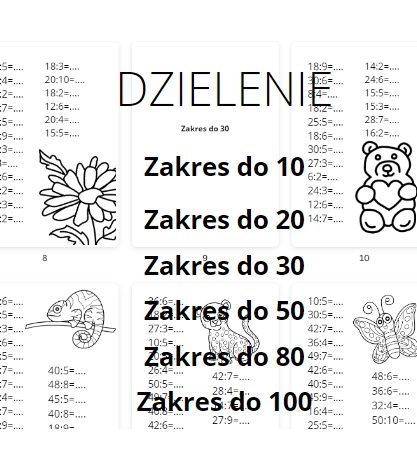 Dzielenie dla klasy 1, 2, 3