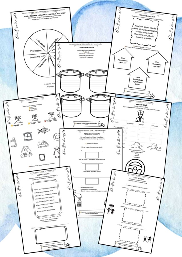 🌟 GRAMATYKA Z WYOBRAŹNIĄ –Uczę się, bawię i czaruję słowami!- KLASY 1–3🌟