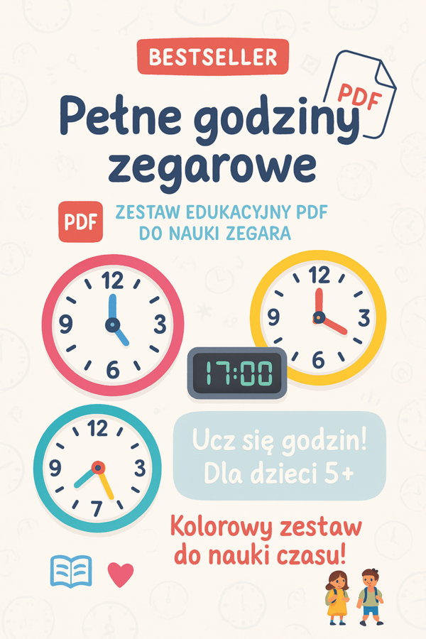 Pełne godziny zegarowe. Karta pracy. Sprawdzian